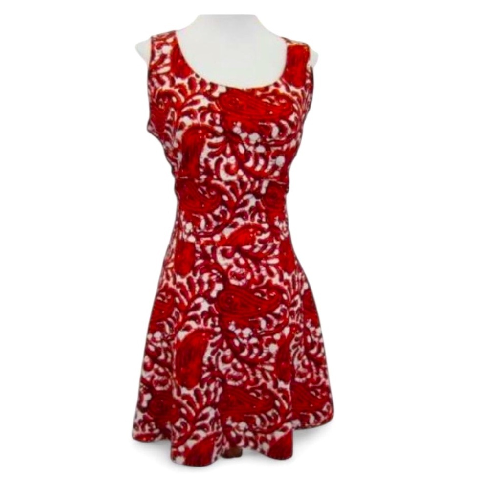 Michael Kors Paisley print fit & flare A line dress size 12